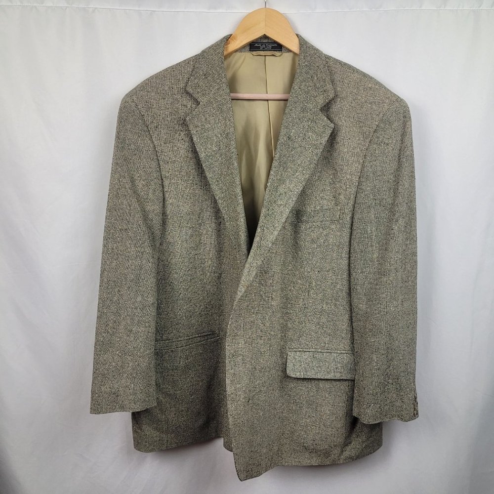Bert Pulitzer Men Pure Silk Tweed Sports Coat/ Blazer Size 44S - Picture 1 of 7